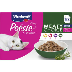 Vitakraft Poésie Classique 12 x 85 g Kissan lihakastikelajitelma