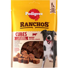Pedigree Ranchos Cubes Härkää 70 g koiranherkku