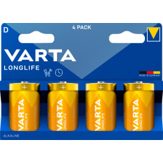 Varta Longlife D 4 kpl paristo