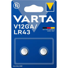 Varta V12GA/LR43 1,5V 2kpl nappiparisto