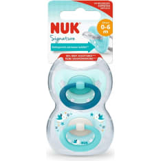 NUK Signature 0-6 kk 2 kpl silikoni huvitutti