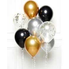 Ilmapalloasetelmapakkaus kulta musta hopea 8 palloa