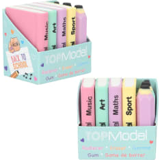 TOPModel book-pencil erasers