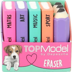 TOPModel book-pencil erasers