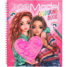 TOPModel paljettisydän värityskirja