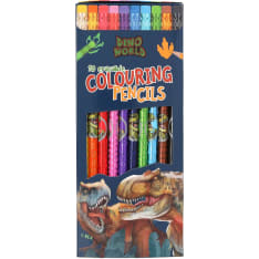 Dino World Erasable Colouring Pencils