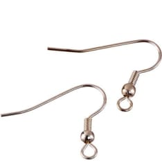 Fish hook ear wire, 15x25mm, 10st/bag, nickel free