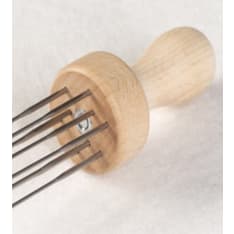 Wooden handle for felting needle, for up to 9 felting needles