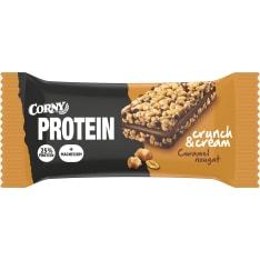 Corny Protein Crunch & Cream Caramel Nougat protein sandwich bar 35g
