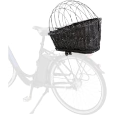 Trixie rattan bicycle basket behind