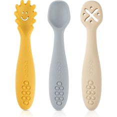 Reer 3pcs silicone tasting cutlery for babies