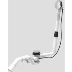 Sanit Basic Bathtub drainage and odor lock set remote adjustable bottom valve