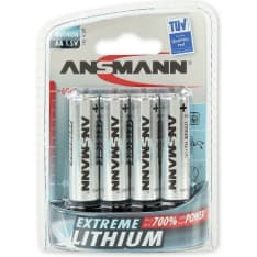 Ansmann 4 kpl AA Litium paristo