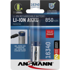Ansmann RCR123A ladattava akku