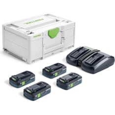 Festool SYS 6 18V 4x4,0/TCL DUO akkulaturipaketti