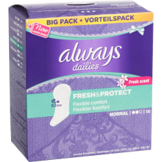 Always Dailies Fresh&Protect 58 kpl pikkuhousunsuoja