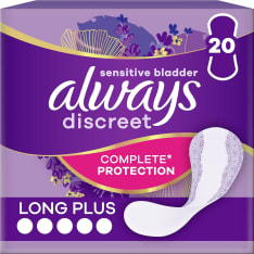 Always Discreet Long Plus 20 kpl pikkuhousunsuoja virtsankarkailuun