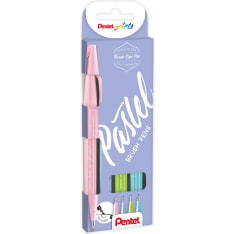 Pentel Brush Sign Pen Pastel 4kpl kynälajitelma