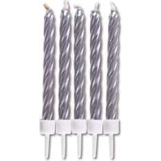 Städter silver 10-piece cake candle