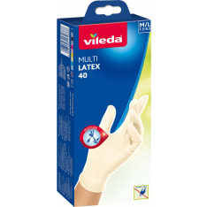 Vileda Natural Latex 40kpl M kertakäyttökäsineet
