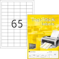 Top Stick A4 65-part printing label 38x21.2mm 100 sheets