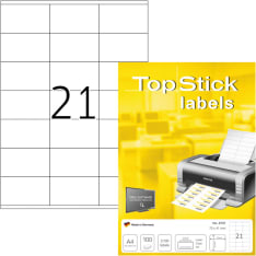Top Stick A4 21-osainen tulostustarra 70x41mm 100arkkia