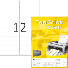Top Stick A4 12-part printing label 105x48mm 100 sheets