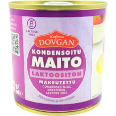 Dovgan Laktoositon Makeutettu 370 g/283 ml kondensoitu maito