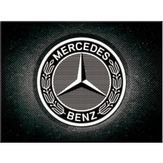 Nostalgic-Art  Mercedes-Benz - Logo Black Magneetti