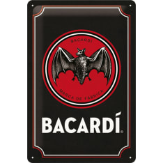 Nostalgic-Art  20x30 Bacardi Logo -Black Metallikilpi