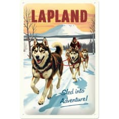 Nostalgic-Art 20x30 Lapland - Husky Metallikilpi