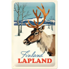 Nostalgic-Art  20x30 Lapland - Reindeer Metallikilpi