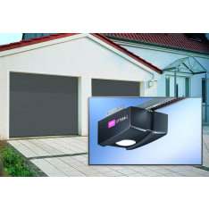 IsoMatic Nordic tummanharmaa 2500x2125mm autotallin nosto-ovi, sis koneisto + kaukosäädin