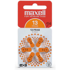 Maxell 13 for hearing aids, 6-pack