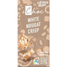 iChoc Organic White Nougat Crisp 80g chocolate