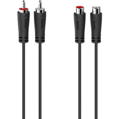 Hama Cable Audio Extension 2 RCA Plugs - 2 rca Sockets 5.0m