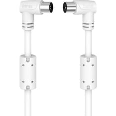 Hama Cable Antenna Angle 90dB White 5.0m