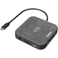 Hama USB-C Hub Multiport Qi Charging 12 Ports