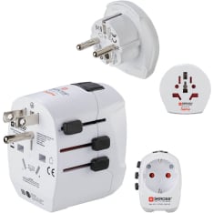 Hama World Travel Adapter Pro Light USB 3-pin