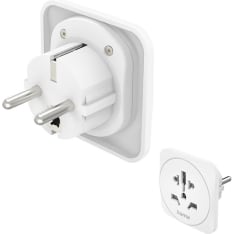 Hama Traveladapter Type E/F Universal World-EU White