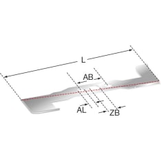 Ratioparts 22-868 410 mm ruohonleikkurin terä