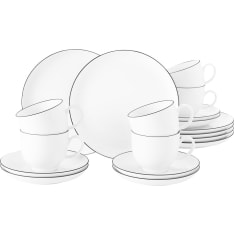 Seltmann Lido Black Line 18-piece coffee set