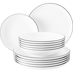 Seltmann Lido Black Line 12-piece dinnerware set
