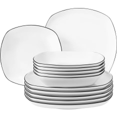 Seltmann Lido Black Line 12-piece dinnerware set
