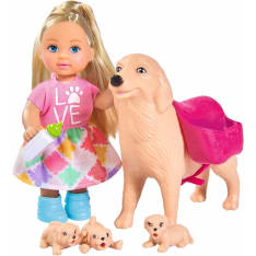 Evi Love Dog Sitter nukke ja koira