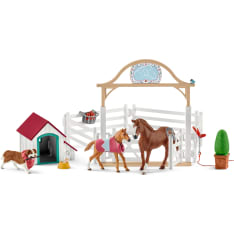 Schleich Horse Club 42458 Hannah's Grooming Horses and Ruby the Dog