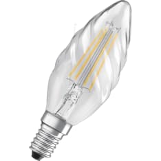 Osram E14 470lm 2700K filamentti led-kierrekynttilä, kirkas