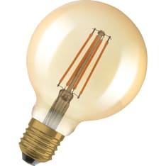 Osram Vintage 1906 Globe 95 E27 725lm 2400K 2kpl filament himmennettävä led lamppu