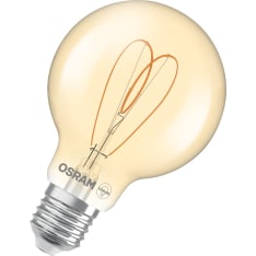 Osram Vintage 1906 Globe 80 Heart E27 470lm 2200K filament dimmable led lamp