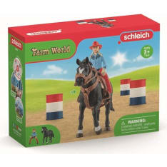 Schleich Farm World Lehmityttö ja tynnyrikisa